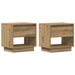 Noptieră 2 pcs Stejar Artizanal 45 x 34 x 44 cm Lemn compozit - WALTI WALTI
