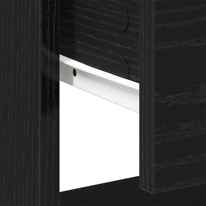 Noptieră 2 pcs Stejar Negru 45 x 34 x 44 cm Lemn compozit - WALTI WALTI