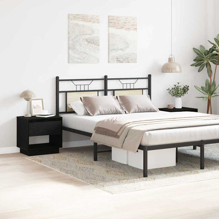 Noptieră 2 pcs Stejar Negru 45 x 34 x 44 cm Lemn compozit - WALTI WALTI