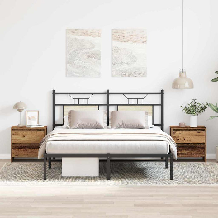 Dulap de noapte cu sertar 2 pcs Lemn vechi 45 x 34 x 44,5 cm - WALTI WALTI