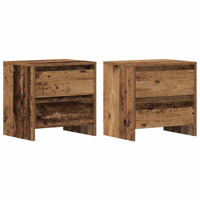Dulap de noapte cu sertar 2 pcs Lemn vechi 45 x 34 x 44,5 cm - WALTI WALTI