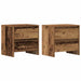 Dulap de noapte cu sertar 2 pcs Lemn vechi 45 x 34 x 44,5 cm - WALTI WALTI