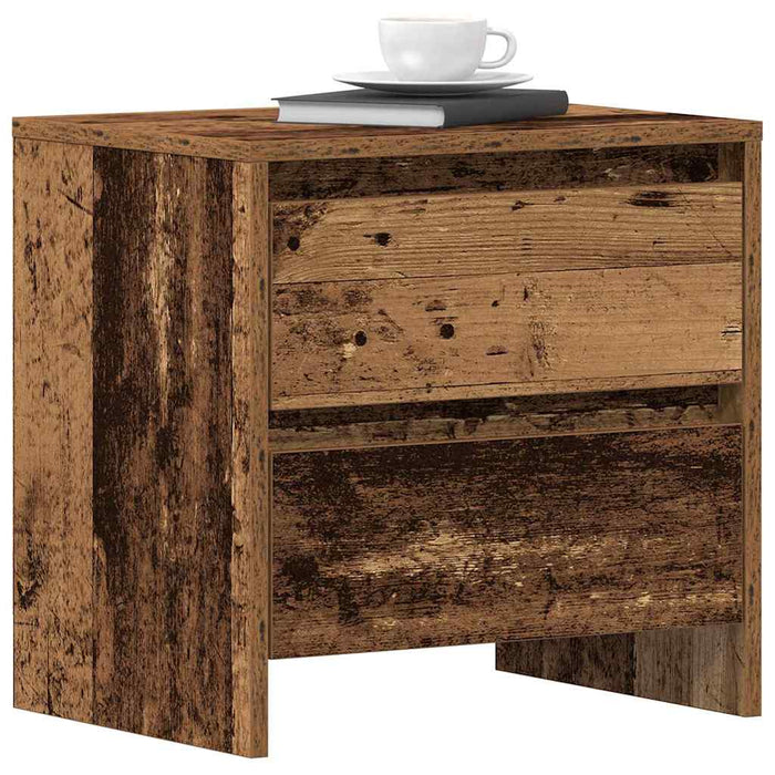 Dulap de noapte cu sertar 2 pcs Lemn vechi 45 x 34 x 44,5 cm - WALTI WALTI