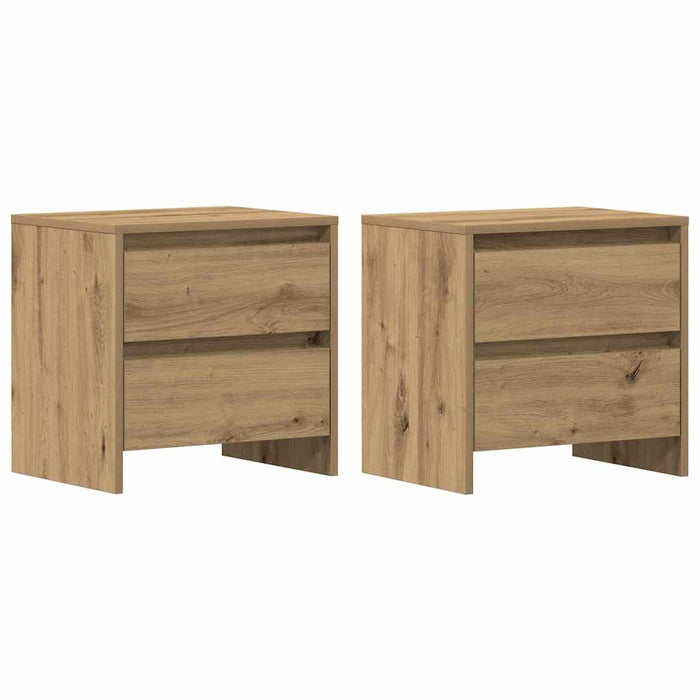 Dulap de noapte 2 pcs Stejar Artizanal 45 x 34 x 44,5 cm - WALTI WALTI