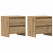 Dulap de noapte 2 pcs Stejar Artizanal 45 x 34 x 44,5 cm - WALTI WALTI