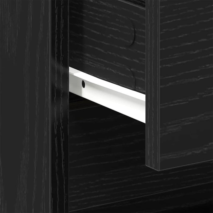 Dulap de noapte Stejar Negru 45 x 34 x 44,5 cm Lemn compozit - WALTI WALTI
