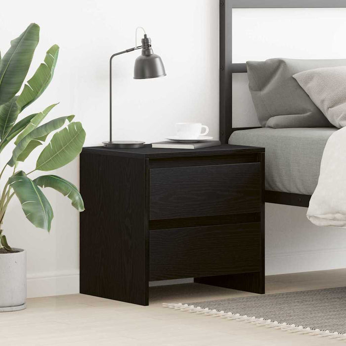 Dulap de noapte Stejar Negru 45 x 34 x 44,5 cm Lemn compozit - WALTI WALTI