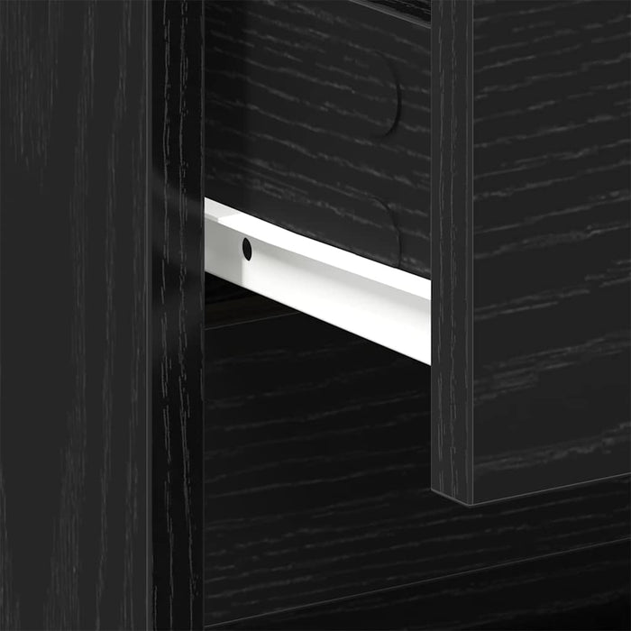 Dulap de noapte cu sertar 2 pcs Stejar Negru 45 x 34 x 44,5 cm - WALTI WALTI