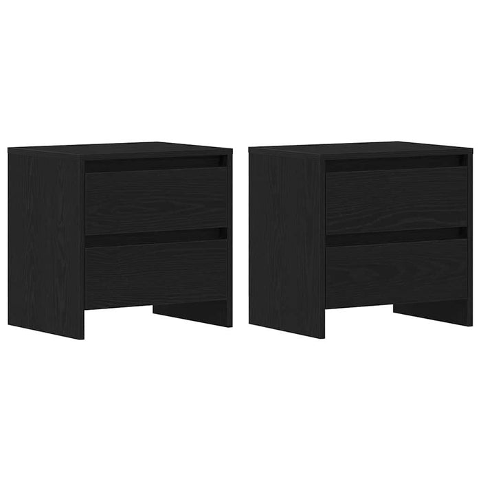 Dulap de noapte cu sertar 2 pcs Stejar Negru 45 x 34 x 44,5 cm - WALTI WALTI