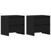 Dulap de noapte cu sertar 2 pcs Stejar Negru 45 x 34 x 44,5 cm - WALTI WALTI