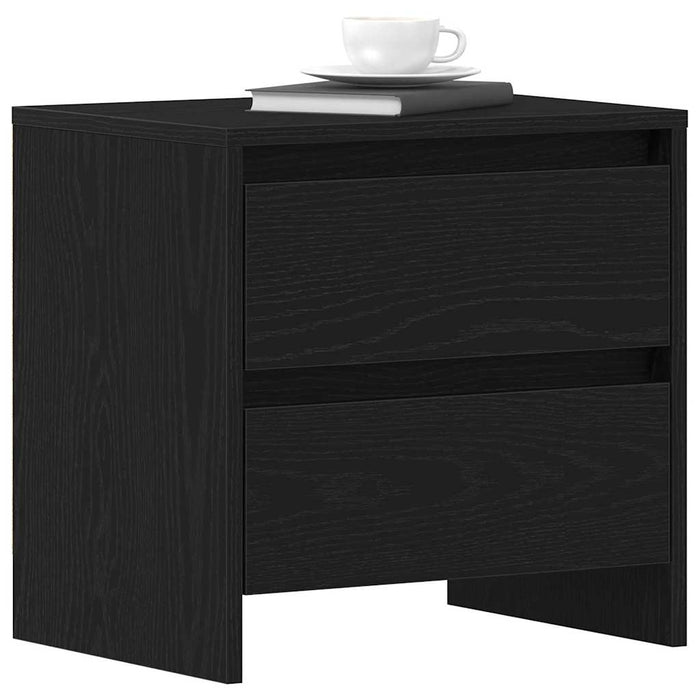 Dulap de noapte cu sertar 2 pcs Stejar Negru 45 x 34 x 44,5 cm - WALTI WALTI
