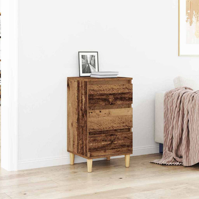 Dulap de noapte Lemn vechi 40 x 35 x 70 cm Lemn compozit - WALTI WALTI