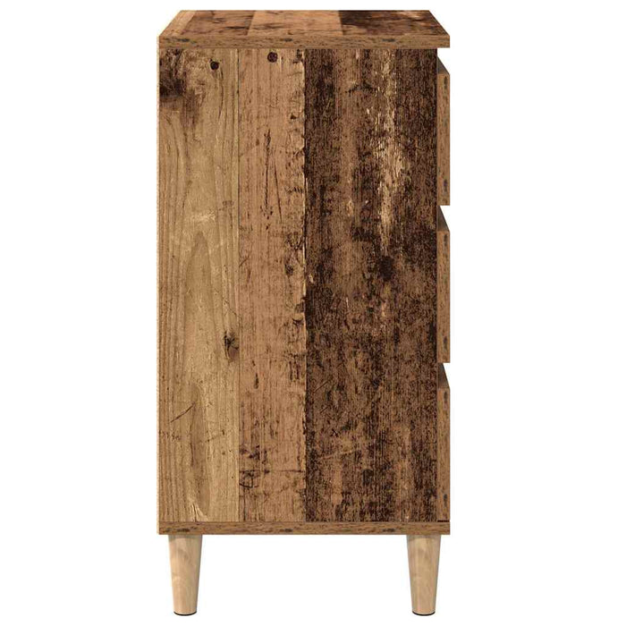Dulap de noapte Lemn vechi 40 x 35 x 70 cm Lemn compozit - WALTI WALTI
