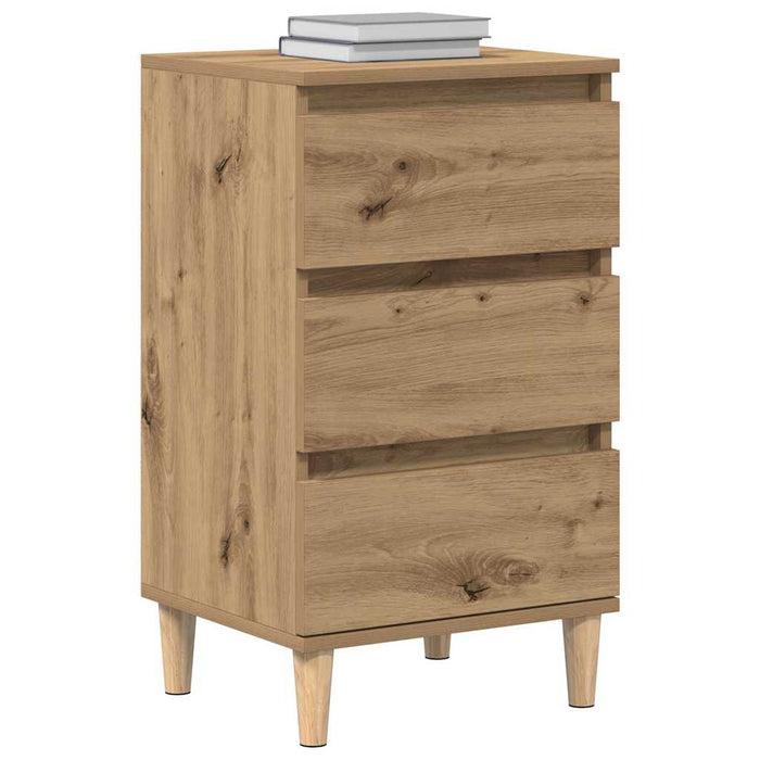 Dulap de noapte Stejar Artizanal 40 x 35 x 70 cm Lemn compozit - WALTI WALTI