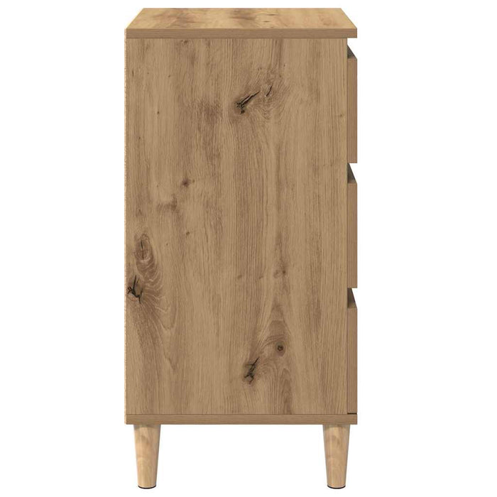 Dulap de noapte Stejar Artizanal 40 x 35 x 70 cm Lemn compozit - WALTI WALTI