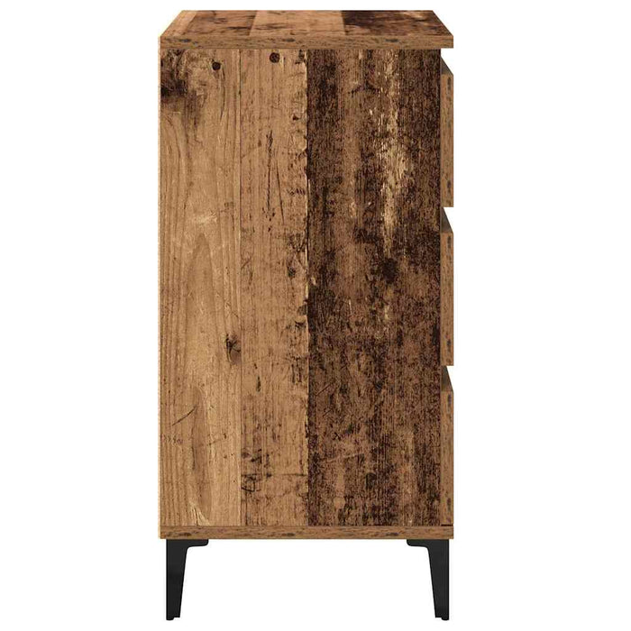 Dulap de noapte Lemn vechi 45 x 35 x 44 cm Lemn compozit - WALTI WALTI