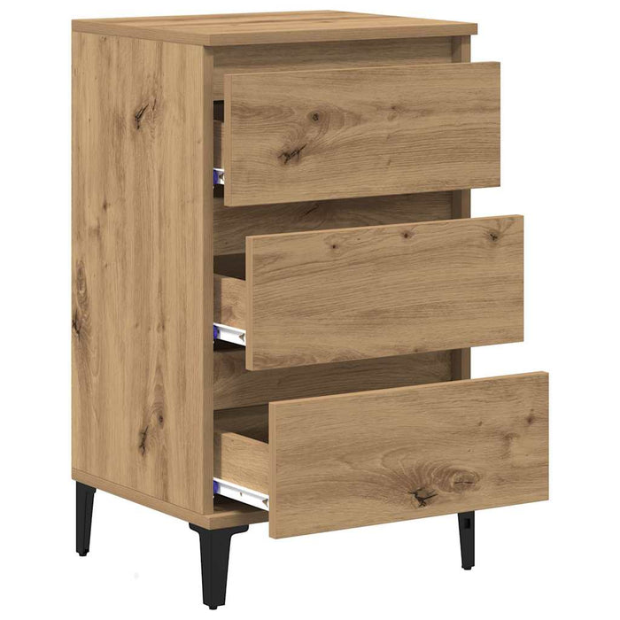 Dulap de noapte Stejar Artizanal 45 x 35 x 44 cm Lemn compozit - WALTI WALTI