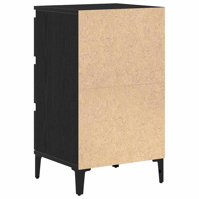 Dulap de noapte Stejar Negru 45 x 35 x 44 cm Lemn compozit - WALTI WALTI
