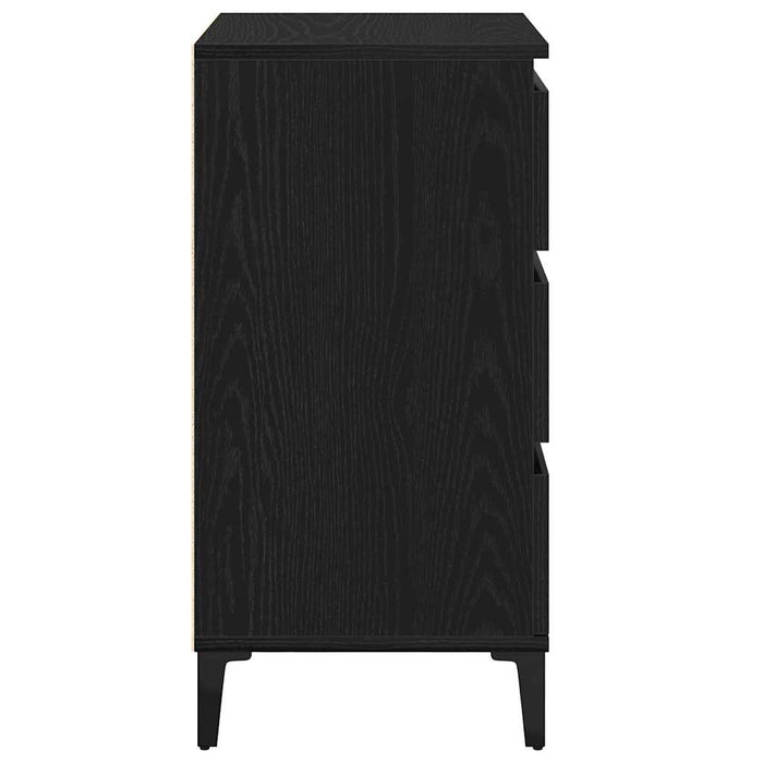 Dulap de noapte Stejar Negru 45 x 35 x 44 cm Lemn compozit - WALTI WALTI