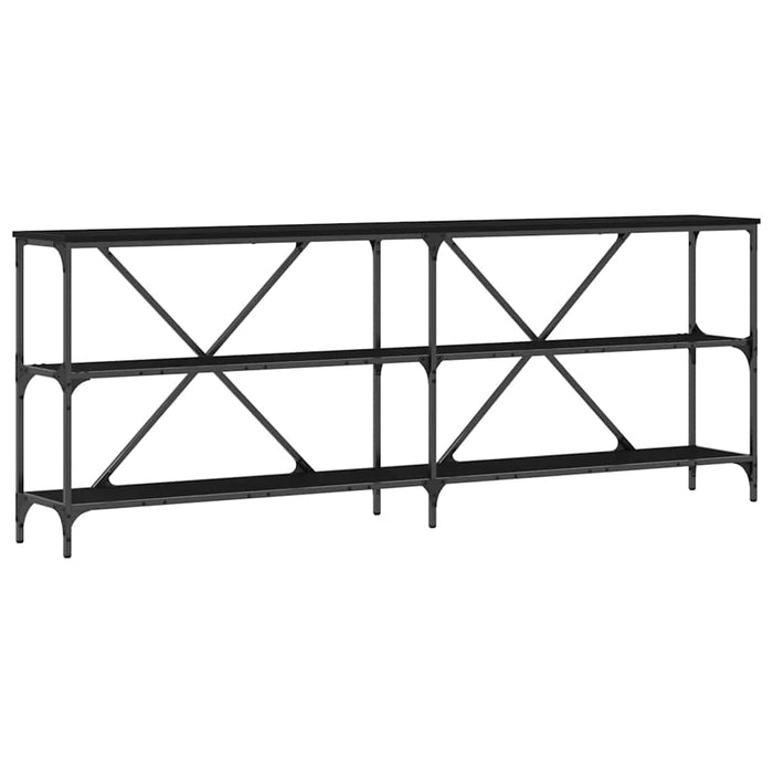 Masă de consolă cu raft Altele Stejar negru 180 x 30 x 75 cm - WALTI WALTI