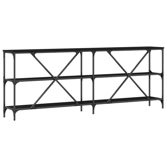 Masă de consolă cu raft Altele Stejar negru 180 x 30 x 75 cm - WALTI WALTI
