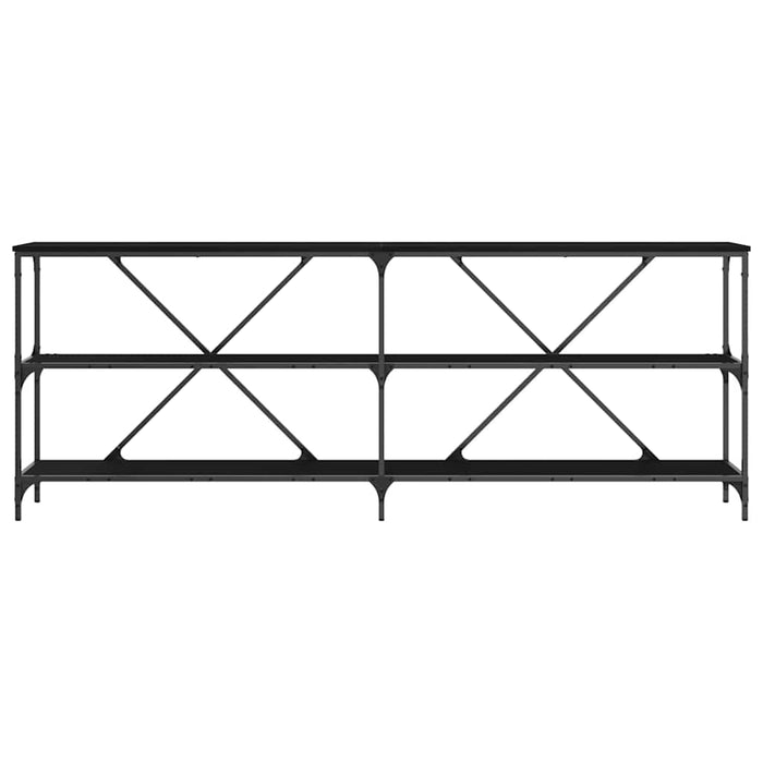Masă de consolă cu raft Altele Stejar negru 180 x 30 x 75 cm - WALTI WALTI