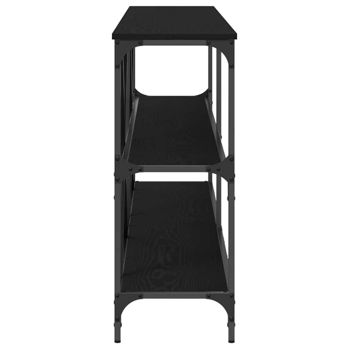 Masă de consolă cu raft Altele Stejar negru 180 x 30 x 75 cm - WALTI WALTI
