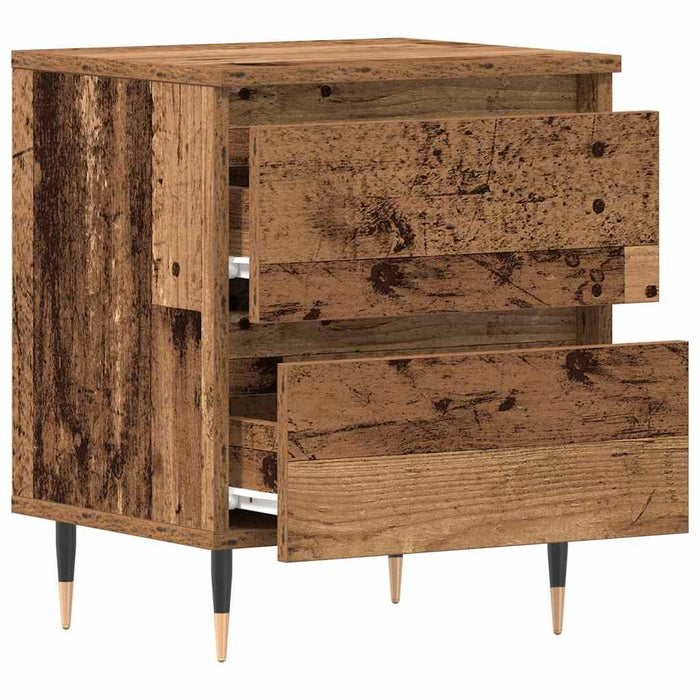 Dulap de noapte Lemn vechi 40 x 35 x 50 cm Lemn compozit - WALTI WALTI