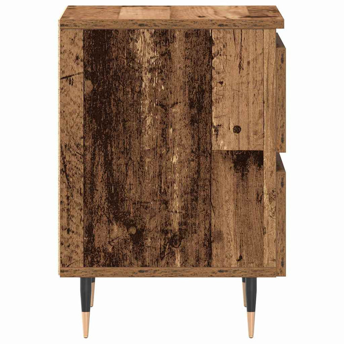 Dulap de noapte Lemn vechi 40 x 35 x 50 cm Lemn compozit - WALTI WALTI