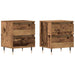 Dulap de noapte 2 pcs Lemn vechi 40 x 35 x 50 cm Lemn compozit - WALTI WALTI