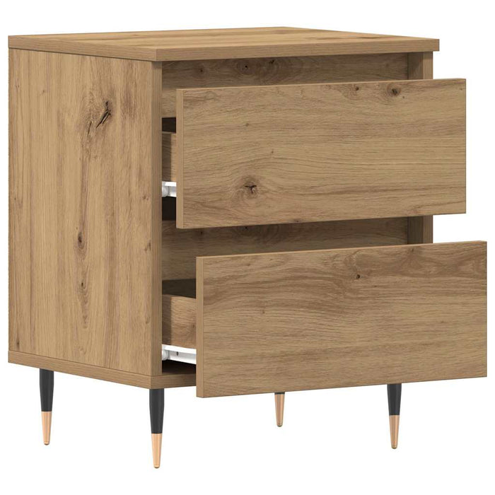 Dulap de noapte Stejar Artizanal 40 x 35 x 50 cm Lemn compozit - WALTI WALTI