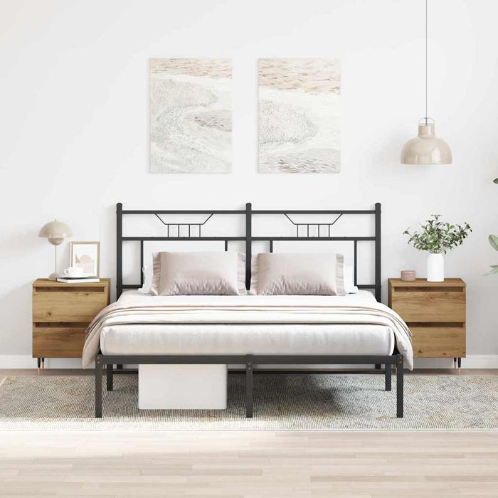 Dulap de noapte 2 pcs Stejar Artizanal 40 x 35 x 50 cm - WALTI WALTI