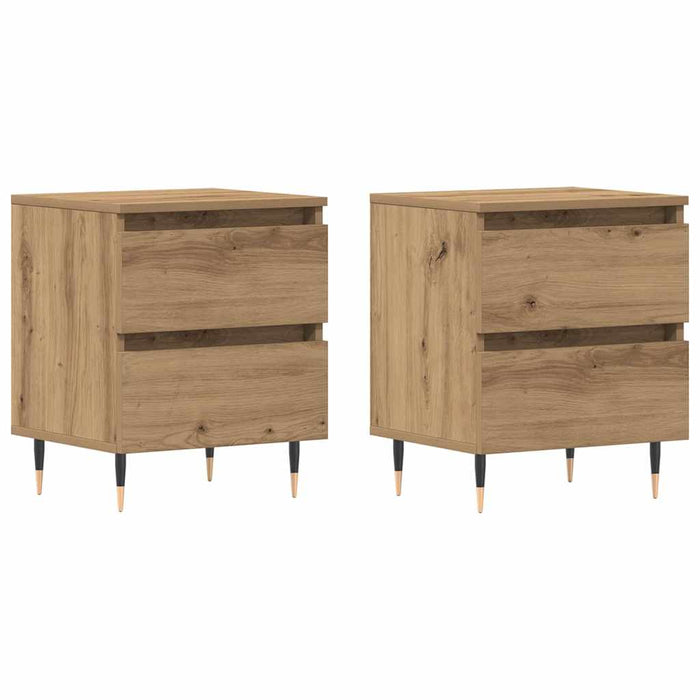 Dulap de noapte 2 pcs Stejar Artizanal 40 x 35 x 50 cm - WALTI WALTI