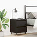 Dulap de noapte Stejar Negru 40 x 35 x 50 cm Lemn compozit - WALTI WALTI
