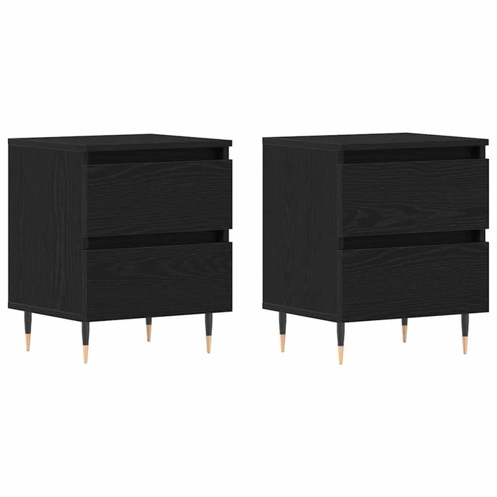 Dulap de noapte cu sertar 2 pcs Stejar Negru 40 x 35 x 50 cm - WALTI WALTI