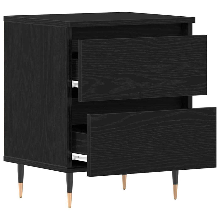 Dulap de noapte cu sertar 2 pcs Stejar Negru 40 x 35 x 50 cm - WALTI WALTI