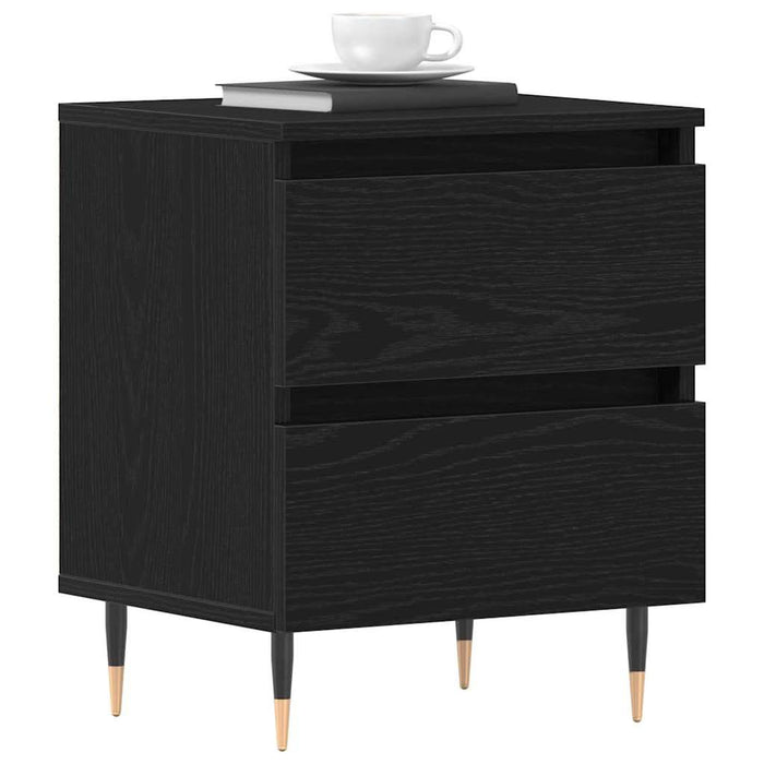 Dulap de noapte cu sertar 2 pcs Stejar Negru 40 x 35 x 50 cm - WALTI WALTI