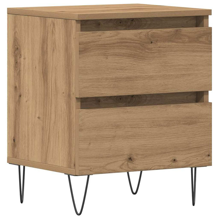 Dulap de noapte stejar artizanal 40 x 35 x 50 cm Lemn compozit - WALTI WALTI