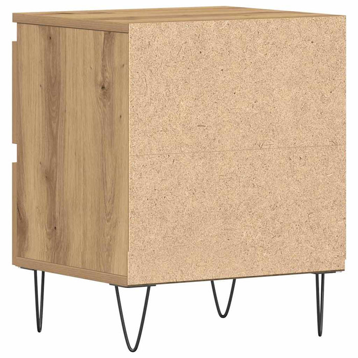 Dulap de noapte 2 pcs stejar artizanal 40 x 35 x 50 cm - WALTI WALTI
