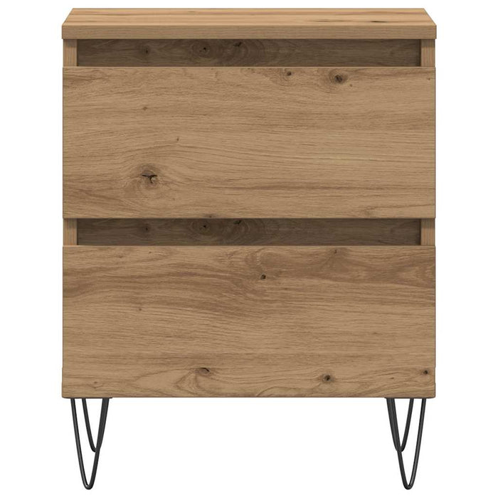 Dulap de noapte 2 pcs stejar artizanal 40 x 35 x 50 cm - WALTI WALTI