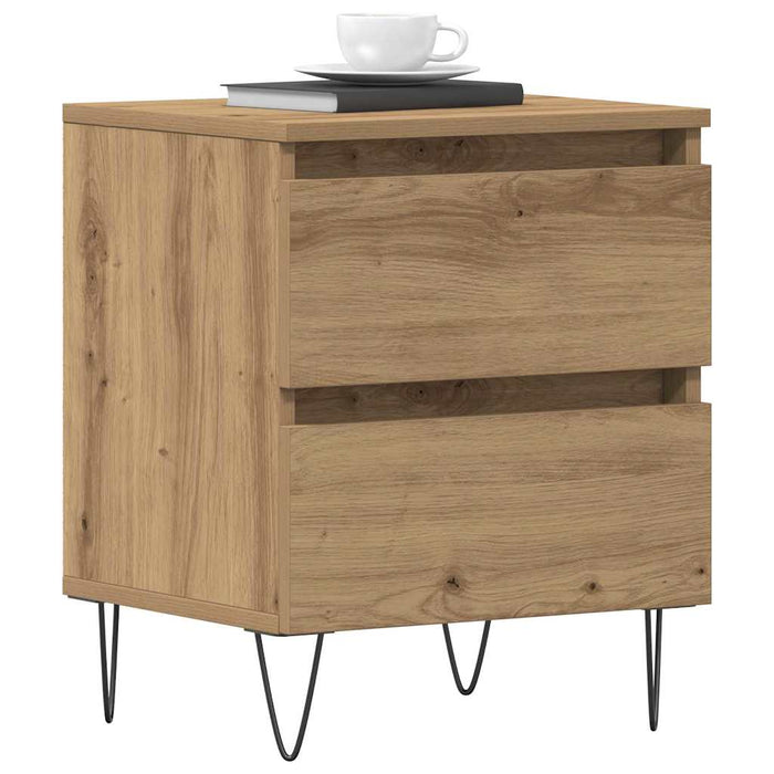 Dulap de noapte 2 pcs stejar artizanal 40 x 35 x 50 cm - WALTI WALTI