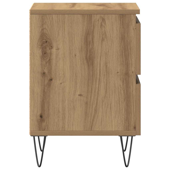 Dulap de noapte 2 pcs stejar artizanal 40 x 35 x 50 cm - WALTI WALTI