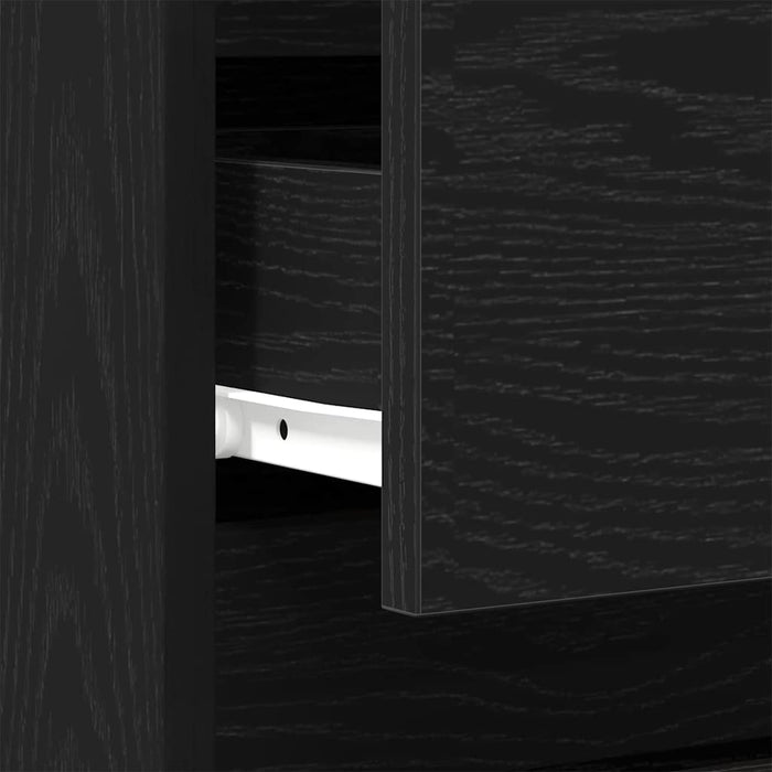 Dulap de noapte Stejar negru 40 x 35 x 50 cm Lemn compozit - WALTI WALTI