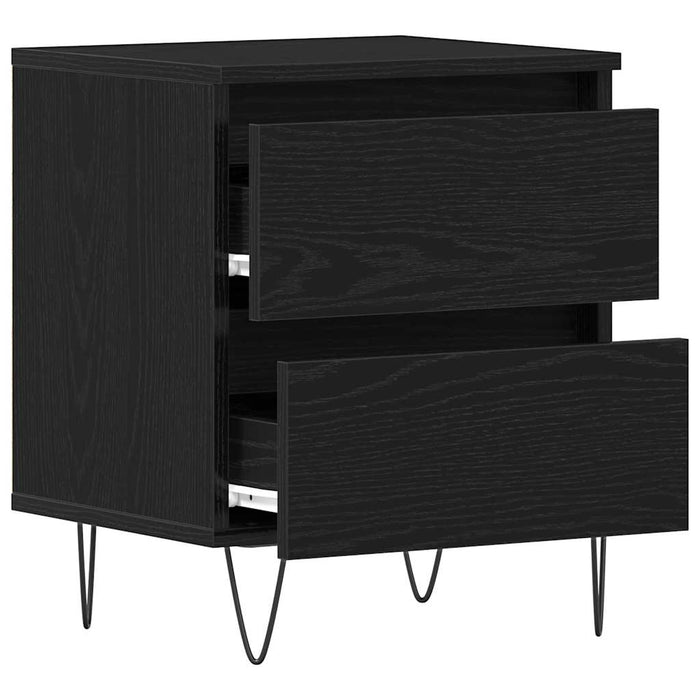 Dulap de noapte Stejar negru 40 x 35 x 50 cm Lemn compozit - WALTI WALTI