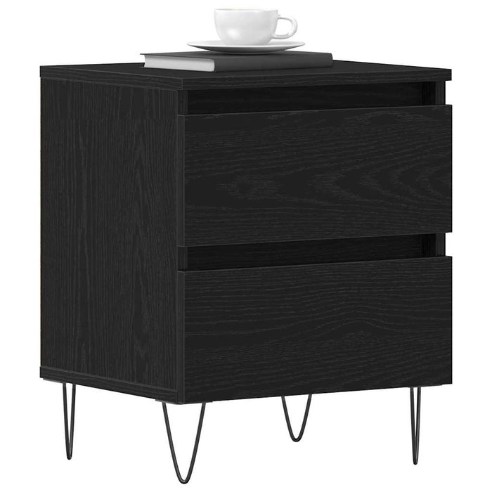 Dulap de noapte Stejar negru 40 x 35 x 50 cm Lemn compozit - WALTI WALTI