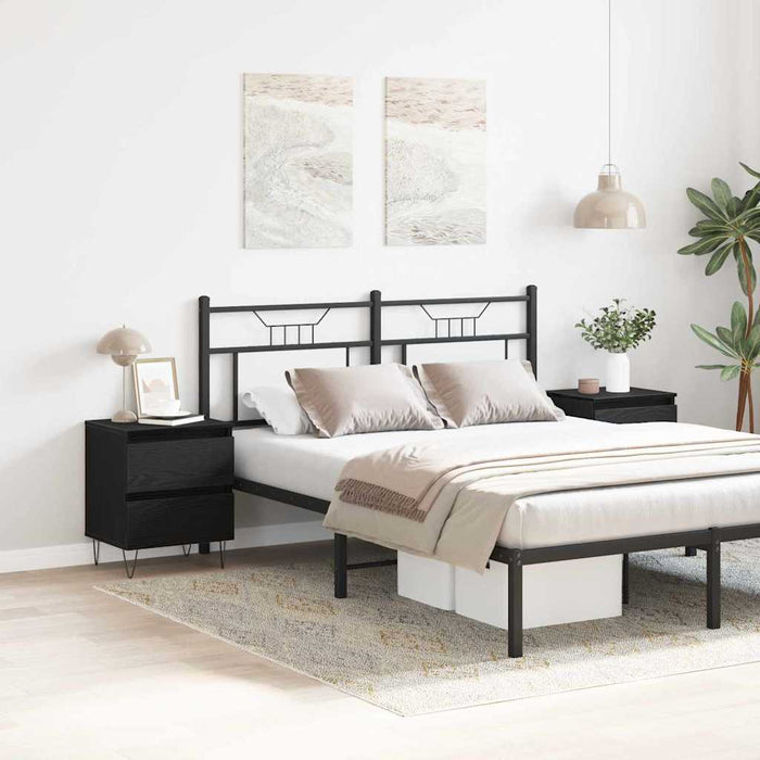 Dulap de noapte cu sertar 2 pcs Stejar negru 40 x 35 x 50 cm - WALTI WALTI