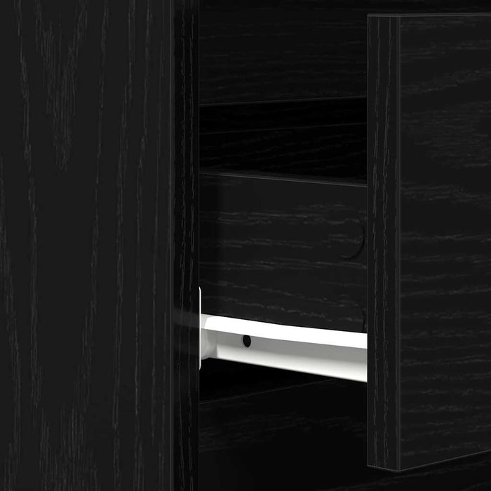 Bufet cu sertar Stejar Negru 60 x 35 x 70 cm Lemn compozit - WALTI WALTI