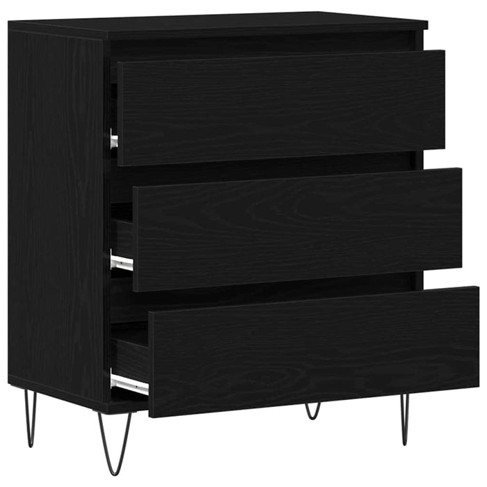 Bufet cu sertar Stejar Negru 60 x 35 x 70 cm Lemn compozit - WALTI WALTI