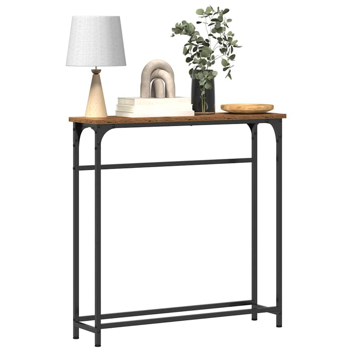 Masă de consolă Lemn vechi 75 x 19,5 x 75 cm Lemn compozit - WALTI WALTI