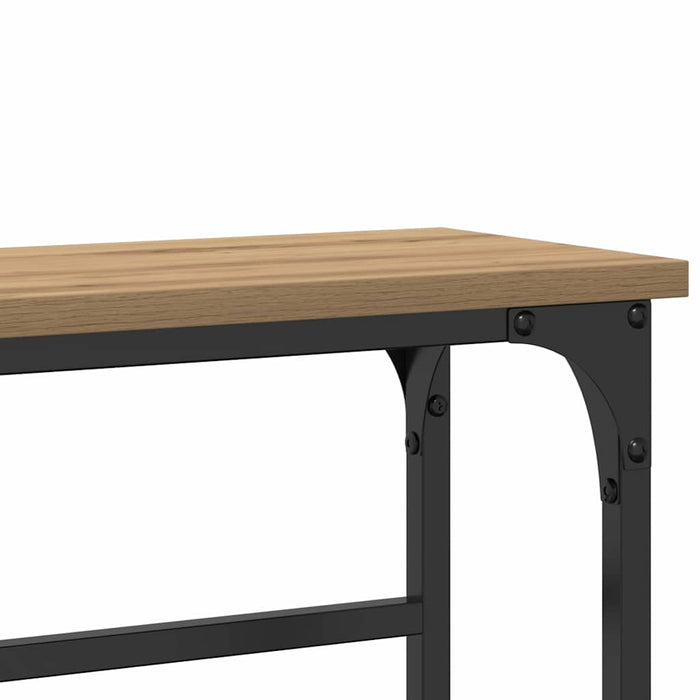 Masă de Consolă cu raft stejar artizanal 75 x 19.5 x 75 cm - WALTI WALTI